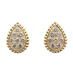Boucheron Serpent Bohème small diamond earrings in 18K yellow gold with clear diamonds for women