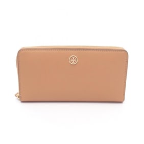 Tory Burch Robinson Round Long Wallet, Leather, Women's, Brown, 45254