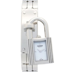 Hermès Kelly Mini Watch, Stainless Steel, Women's, White, W056304WW00