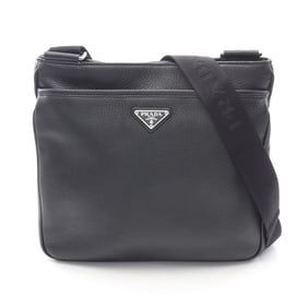 Prada Vittelo City Shoulder Bag, Leather, Men's/Women's, Black, 2VH019