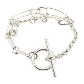 Hermes Hermès Chaine d'Ancre Punk Bracelet, 925 Sterling Silver, Women's