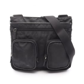 Prada Re-Nylon Shoulder Bag in Saffiano Leather and Nylon for Men Women Black