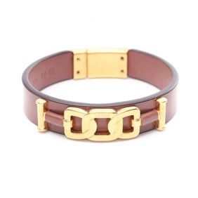 Tod's Kate Bracelet, Leather, Gold-Plated, Women's, Brown/Gold, XEWB2100100KETS203