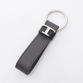 Tod's T Timeless Keychain, Leather, Black, for Men and Women