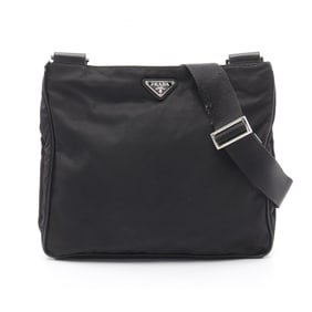 Prada shoulder bag in nylon and Saffiano leather for men women black