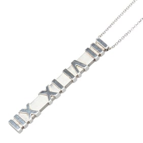 Tiffany & Co. Atlas Bar Pendant Necklace in 925 Sterling Silver for Women.