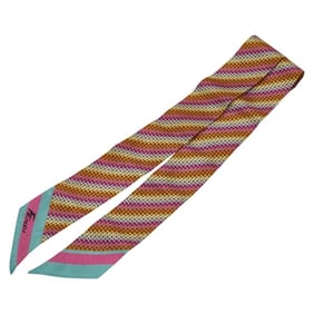 FENDI Rappy Bandeau Reversible Scarf FXT011 AJWK Multicolor Silk Women's