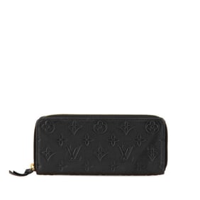 Louis Vuitton Monogram Empreinte Portefeuille Clemence Zippy Wallet, Round Zipper Long Wallet