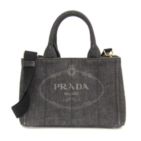 Prada Canapa 1BG439 Women's Canapa Shoulder Bag,Tote Bag Black,Nero