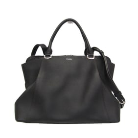 Cartier C De Cartier SM Women's Leather Handbag,Shoulder Bag Black