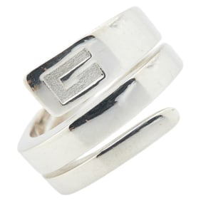 Gucci logo snake ring in silver (SV925) for women.