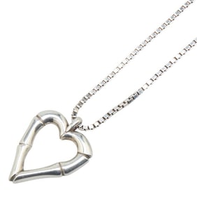 Gucci Bamboo Heart Motif Necklace in SV925 Silver for Women