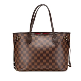 Louis Vuitton Damier Neverfull PM Tote Bag, Handbag N41359, Ebene Brown Leather, Women's, LOUIS