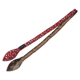 Louis Vuitton Monogram Leopard Bandeau 3D Scarf M76930 Brown and Red Silk Women's LOUIS VUITTON