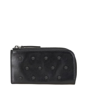 Versace Medusa Wallet/Coin Case Black Leather Women's VERSACE