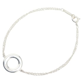 Tiffany & Co. Circle Bracelet, Double Chain, SV925 Silver, Women's