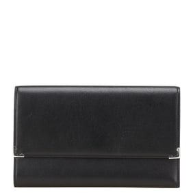 Cartier Tri-fold Wallet L3000599 Black Leather Men's CARTIER
