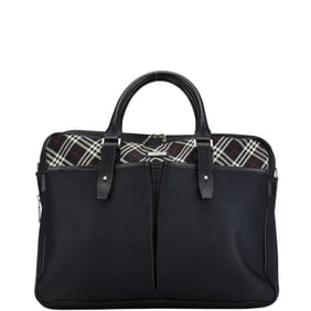 Burberry Nova Check Business Bag in Black Nylon and Leather for Women