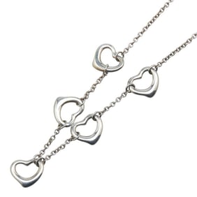 Tiffany & Co. Elsa Peretti 5-Strand Open Heart Necklace in 925 Sterling Silver for Women.