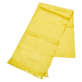 Christian Dior Trotter Stole, Yellow Silk, Women's,