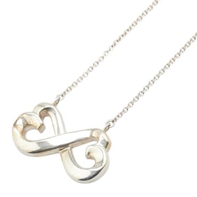Tiffany & Co. Double Loving Heart Necklace in 925 Sterling Silver for Women.