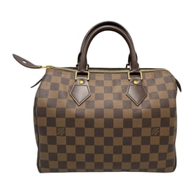 Louis Vuitton Speedy 25 Mini Boston Bag, Ebene, Damier Canvas, Brown, Women's, N41365
