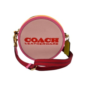 Coach Kia Circle Shoulder Bag in Colorblock Leather for Women
