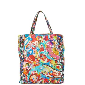 ETRO x Mika Ninagawa Eden Tote Bag in Red, Blue, and Multicolored Nylon for Women
