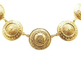 Vintage Chanel necklace, gold plated, for women.
