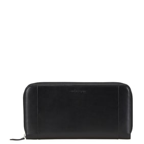 Salvatore Ferragamo Women's Long Wallet with Travel Case in Black Leather