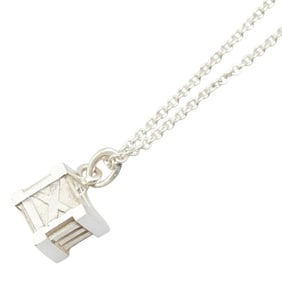 Tiffany & Co. Atlas Cube pendant necklace in 925 silver for women.