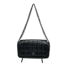 CHANEL Chocobar Handbag in Black Lambskin for Women