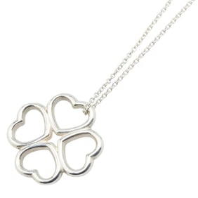 Tiffany & Co. four-leaf clover motif necklace in 925 silver for women.