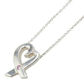 Tiffany & Co. Paloma Picasso Loving Heart Necklace in 925 Sterling Silver for Women.