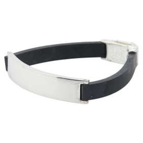 Gucci ID Bracelet in Silver and Black SV925 Rubber for Women