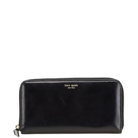 Kate Spade Women's Black Leather Zip-Around Long Wallet