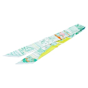 Hermes Hermès Twilly RAYURES D'ETE scarf, multicolored silk, for women.