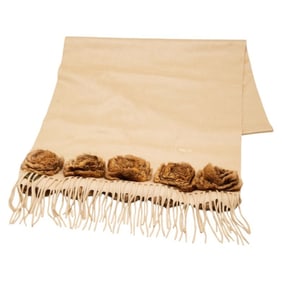 Fendi Women's Beige Cashmere Scarf FENDI
