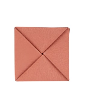 Hermes Hermès Zulu wallet/coin case, brown and pink Chevre, women's.