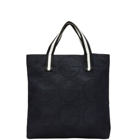 Gucci G Logo Tote Bag 123439 Black and White Canvas Women's GUCCI