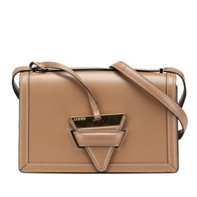 LOEWE Barcelona Crossbody Shoulder Bag in Brown Leather for Women