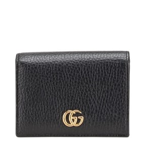 Gucci GG Marmont Bifold Wallet 456126 Black Leather Women's GUCCI