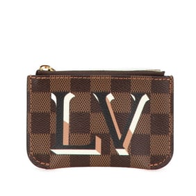 Louis Vuitton Damier Belmont NV MM with attached pouch, wallet/coin case N60293, brown multicolor,