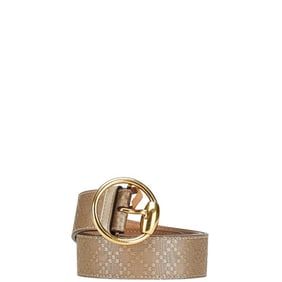 Gucci Diamante Belt 80 32 Beige Gold Leather Men's GUCCI