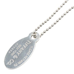Tiffany & Co. Return to Oval Tag Long Necklace in 925 Sterling Silver for Women. TIFFANY