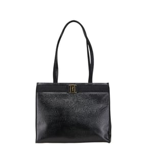 Salvatore Ferragamo Vara Ribbon Embossed Tote Bag/One-Shoulder Bag AU-21 25 30 Black Leather Women's