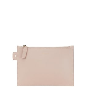 Saint Laurent pouch, light pink leather, women's, SAINT LAURENT