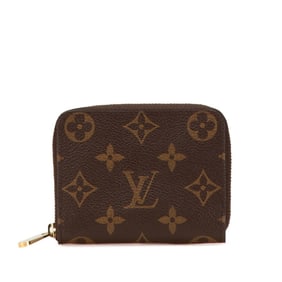 Louis Vuitton Monogram Zippy Coin Purse M60067 Brown Leather Women's LOUIS VUITTON