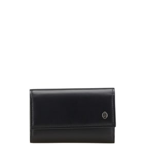 Cartier Must Line 6-ring Key Case, Black Leather, Men's