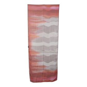 Fendi striped scarf, red and multicolored silk, women's.